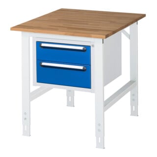 Rau Table de travail Tom réglable en hauteur KM03, L750xP1000xH760-1080mm, plateau B-25mm