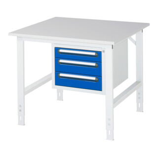 Rau Table de travail Tom réglable en hauteur KM04, L1000xP1000xH760-1080mm, plateau M 22mm