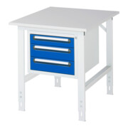 Rau Table de travail Tom réglable en hauteur KM04, L750xP1000xH760-1080mm, plateau M-22mm