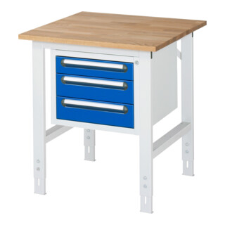Rau Table de travail Tom réglable en hauteur KM04, L750xP800xH760-1080mm, Plateau B-25mm