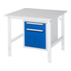 Rau Table de travail Tom réglable en hauteur KM05, L1000xP1000xH760-1080mm, plateau M 22mm-1