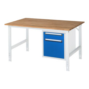Rau Table de travail Tom réglable en hauteur KM05, L1500xP1000xH760-1080mm, plateau B-25mm