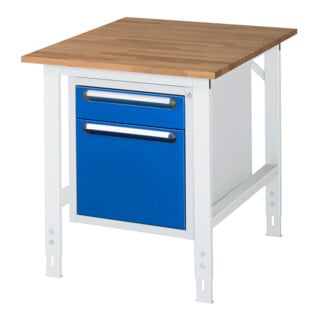 Rau Table de travail Tom réglable en hauteur KM05, L750xP1000xH760-1080mm, plateau B-25mm