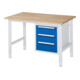 Rau Table de travail Tom réglable en hauteur KM06, L1250xP800xH760-1080mm, Plateau B-25mm-1