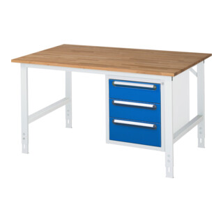 Rau Table de travail Tom réglable en hauteur KM06, L1500xP1000xH760-1080mm, plateau B-25mm