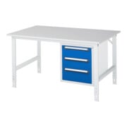 Rau Table de travail Tom réglable en hauteur KM06, L1500xP1000xH760-1080mm, plateau M-22mm