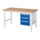 Rau Table de travail Tom réglable en hauteur KM06, L1500xP800xH760-1080mm, plateau B-25mm-1