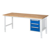 Rau Table de travail Tom réglable en hauteur KM06, L2000xP800xH760-1080mm, Plateau B-25mm