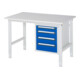 Rau Table de travail Tom réglable en hauteur KM07, L1250xP800xH760-1080mm, plateau M 22mm-1