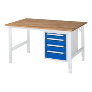 Rau Table de travail Tom réglable en hauteur KM07, L1500xP1000xH760-1080mm, plateau B-25mm