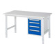 Rau Table de travail Tom réglable en hauteur KM07, L1500xP800xH760-1080mm, plateau M 22mm-1
