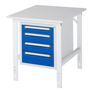 Rau Table de travail Tom réglable en hauteur KM07, L750xP1000xH760-1080mm, plateau M-22mm