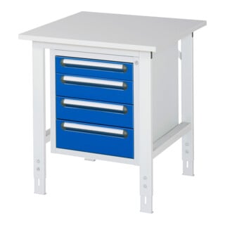 Rau Table de travail Tom réglable en hauteur KM07, L750xP800xH760-1080mm, plateau M 22mm