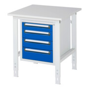 Rau Table de travail Tom réglable en hauteur KM07, L750xP800xH760-1080mm, plateau M 22mm