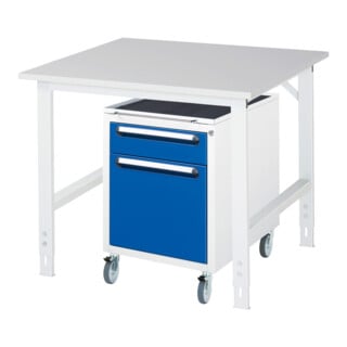 Rau Table de travail Tom réglable en hauteur KM08, L1000xP1000xH760-1080mm, plateau M 22mm
