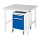 Rau Table de travail Tom réglable en hauteur KM08, L1000xP1000xH760-1080mm, plateau M 22mm-1