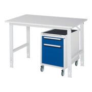Rau Table de travail Tom réglable en hauteur KM08, L1250xP800xH760-1080mm, plateau M 22mm