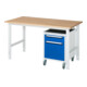 Rau Table de travail Tom réglable en hauteur KM08, L1500xP800xH760-1080mm, plateau B-25mm-1