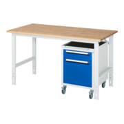 Rau Table de travail Tom réglable en hauteur KM08, L1500xP800xH760-1080mm, plateau B-25mm