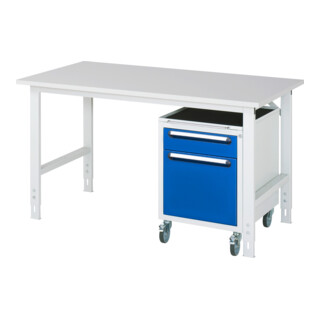Rau Table de travail Tom réglable en hauteur KM08, L1500xP800xH760-1080mm, plateau M 22mm
