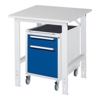 Rau Table de travail Tom réglable en hauteur KM08, L750xP800xH760-1080mm, plateau M 22mm