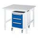 Rau Table de travail Tom réglable en hauteur KM09, L1000xP1000xH760-1080mm, plateau M 22mm-1