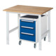 Rau Table de travail Tom réglable en hauteur KM09, L1000xP800xH760-1080mm, plateau B-25mm-1