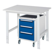 Rau Table de travail Tom réglable en hauteur KM09, L1000xP800xH760-1080mm, plateau M 22mm