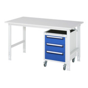 Rau Table de travail Tom réglable en hauteur KM09, L1500xP800xH760-1080mm, plateau M 22mm
