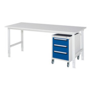 Rau Table de travail Tom réglable en hauteur KM09, L2000xP800xH760-1080mm, plateau M 22mm