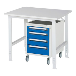 Rau Table de travail Tom réglable en hauteur KM10, L1000xP800xH760-1080mm, plateau M 22mm