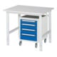 Rau Table de travail Tom réglable en hauteur KM10, L1000xP800xH760-1080mm, plateau M 22mm-1