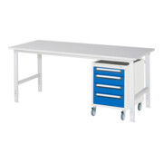 Rau Table de travail Tom réglable en hauteur KM10, L2000xP800xH760-1080mm, plateau M 22mm