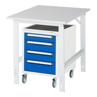 Rau Table de travail Tom réglable en hauteur KM10, L750xP1000xH760-1080mm, plateau M 22mm