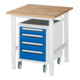 Rau Table de travail Tom réglable en hauteur KM10, L750xP800xH760-1080mm, plateau B 25mm-1