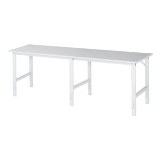 Rau Table de travail Tom réglable en hauteur, L2500xP800xH760-1080mm, plateau M 22mm