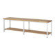 Rau Tavolo da lavoro 8000 con mensole 840mm, piano in legno massello di faggio-1