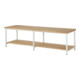 Rau Tavolo da lavoro 8000 con mensole 840mm, piano in legno massello di faggio-2
