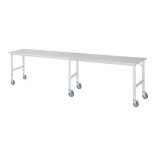 Rau Tavolo da lavoro mobile (HV) Tom (6 LR), L4000xP800xA910-1230mm, Piastra M-22mm