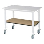 Rau Tavolo da lavoro mobile (HV) Tom KM-01, L1250xP800xA910-1230mm, Piano M-22mm