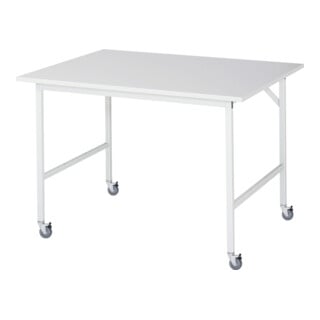 Rau Tavolo da lavoro mobile Jerry (4 LR), L1250xP1000xA900mm, Piano M 22mm