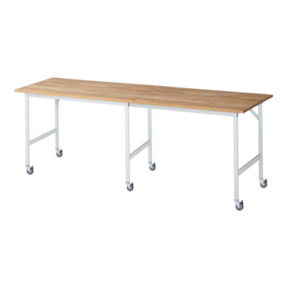 Rau Tavolo da lavoro mobile Jerry (6 LR), L2500xP800xA900mm, Piano B-25mm
