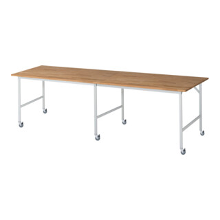 Rau Tavolo da lavoro mobile Jerry (6 LR), L3000xP1000xA900mm, Piano B 25mm