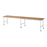 Rau Tavolo da lavoro mobile Jerry (6 LR), L4000xP800xA900mm, Piano B-25mm