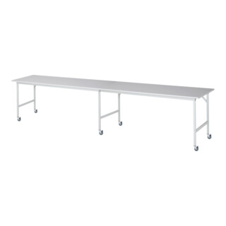 Rau Tavolo da lavoro mobile Jerry (6 LR), L4000xP800xA900mm, piano M 22mm