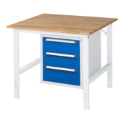 Rau Tavolo da lavoro Tom regolabile in altezza KM06, L1000 x P1000 x A760-1080mm, Piano B-25mm