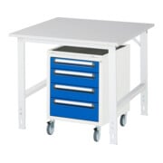 Rau Tavolo da lavoro Tom regolabile in altezza KM10, L1000xP1000xA760-1080mm, piano M 22mm