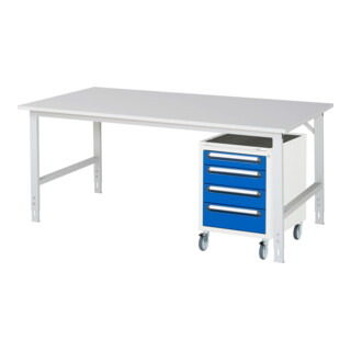 Rau Tavolo da lavoro Tom regolabile in altezza KM10, L2000xP1000xA760-1080mm, piano M 22mm
