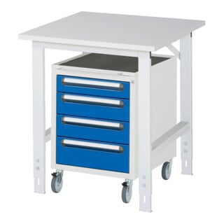Rau Tavolo da lavoro Tom regolabile in altezza KM10, L750xP800xA760-1080mm, piano M 22mm