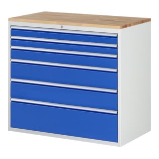 Rau tiroir armoire à tiroirs hêtre dessus et 6 x tiroir 2x90 2x120 1x180 1x180 2x180 1x270mm